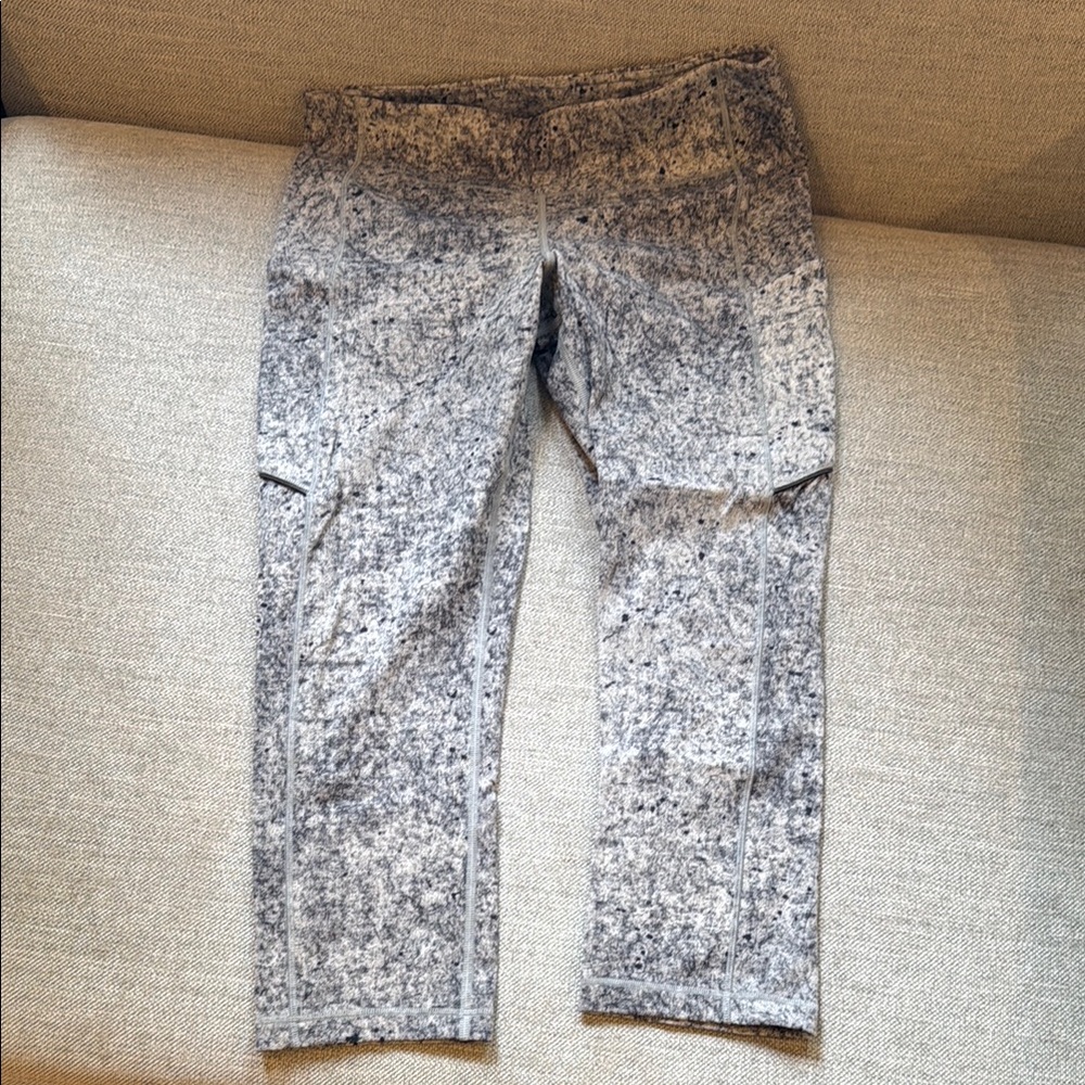 lululemon athletica Heathered Gray Cropped Leggings